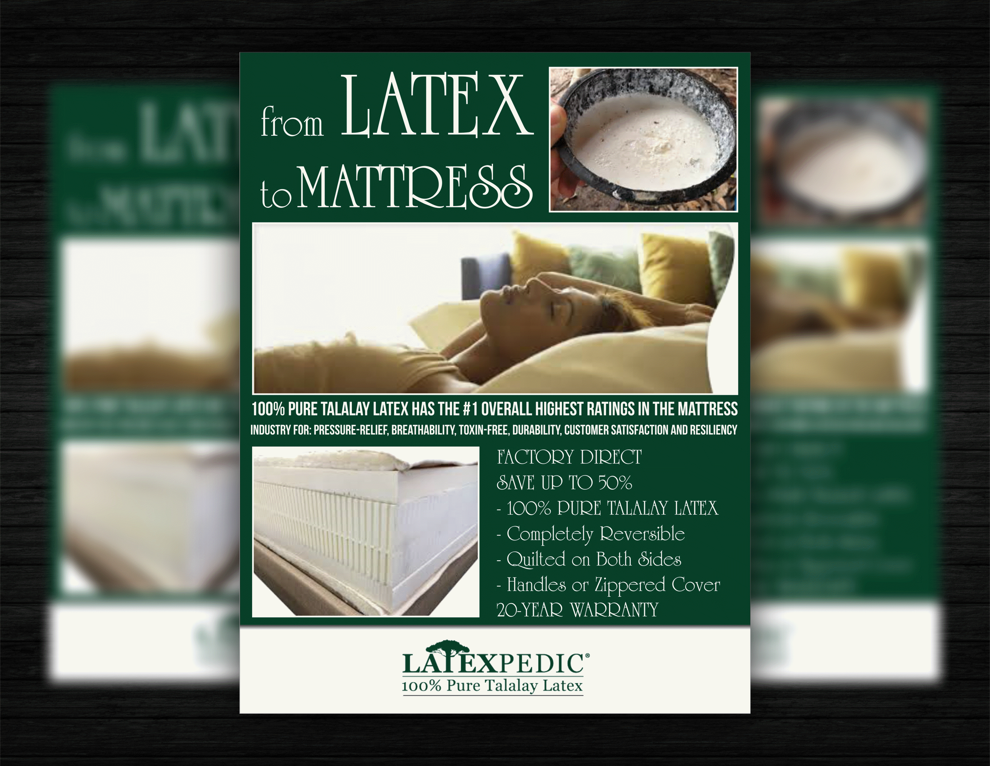 Gilbert organic beds latex mattress natural